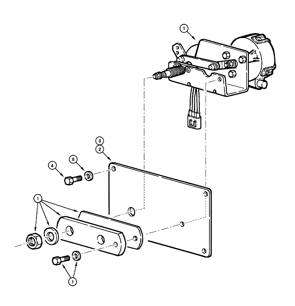 Схема запчастей Case 865 - (04.27[00]) - FRONT/REAR WINDSHILD WIPER MOTOR (04) - ELECTRICAL SYSTEMS