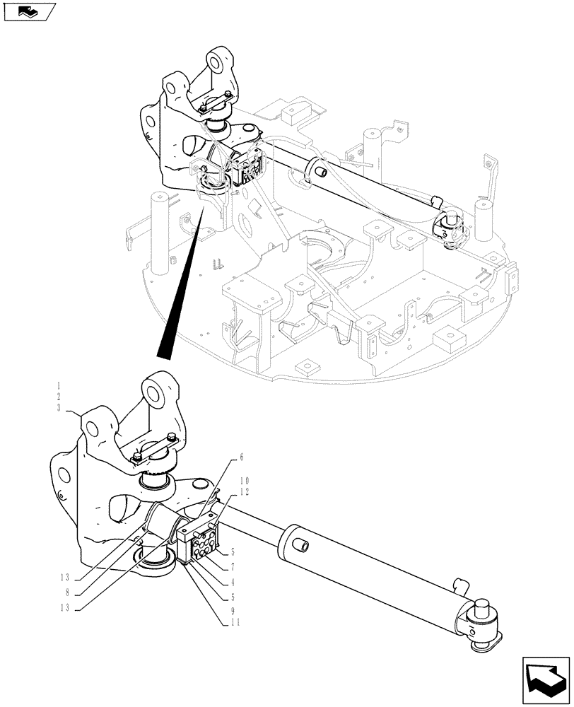 Схема запчастей Case CX27B ASN - (35.352.01) - SWING BRACKET GROUP (NIBBLER AND BREAKER) (35) - HYDRAULIC SYSTEMS