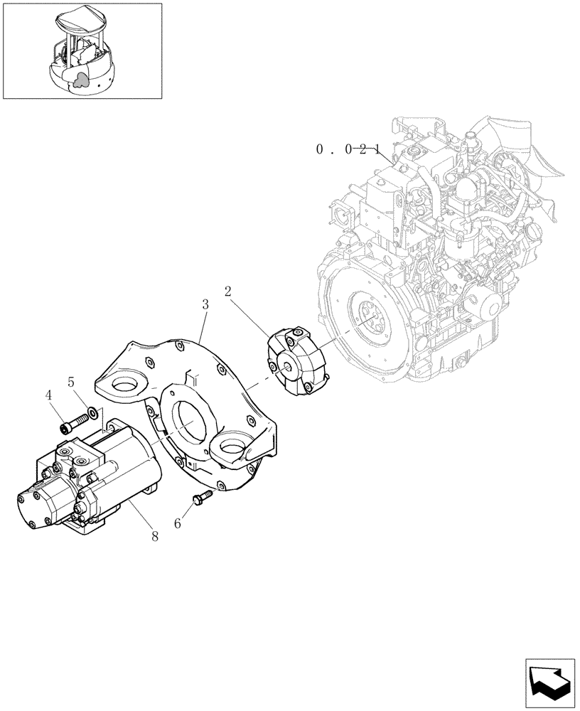 Схема запчастей Case CX31B - (1.030[01]) - POWER TAKE OFF ASSY (35) - HYDRAULIC SYSTEMS