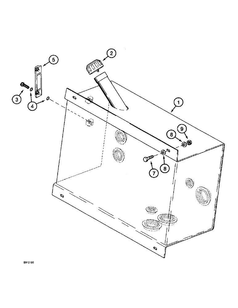 Схема запчастей Case 860 - (8-002) - HYDRAULIC OIL RESERVOIR (08) - HYDRAULICS