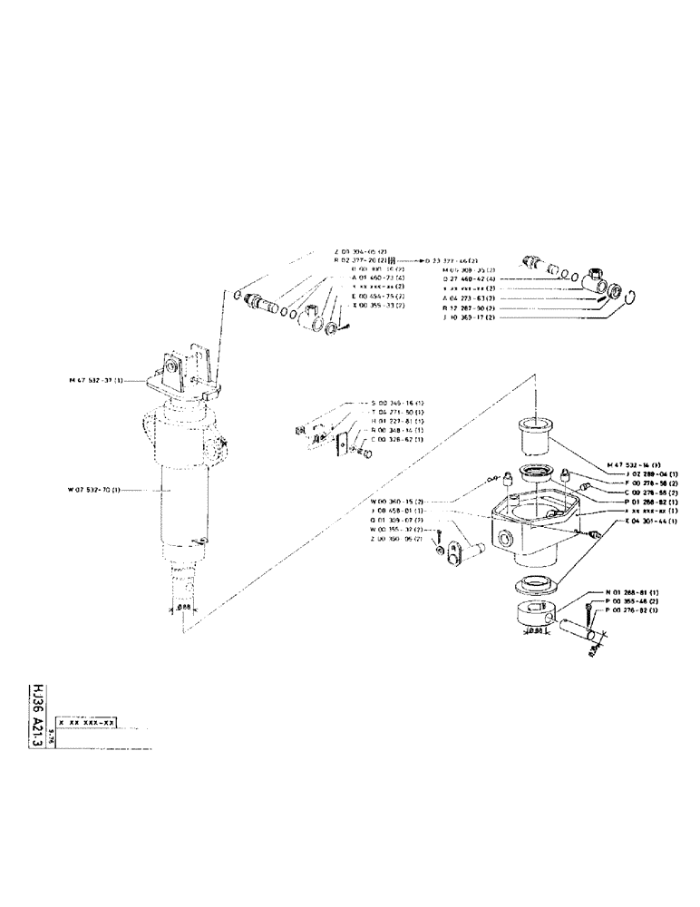 Схема запчастей Case 75P - (090) - CYLINDER CLAMSHELL (07) - HYDRAULIC SYSTEM