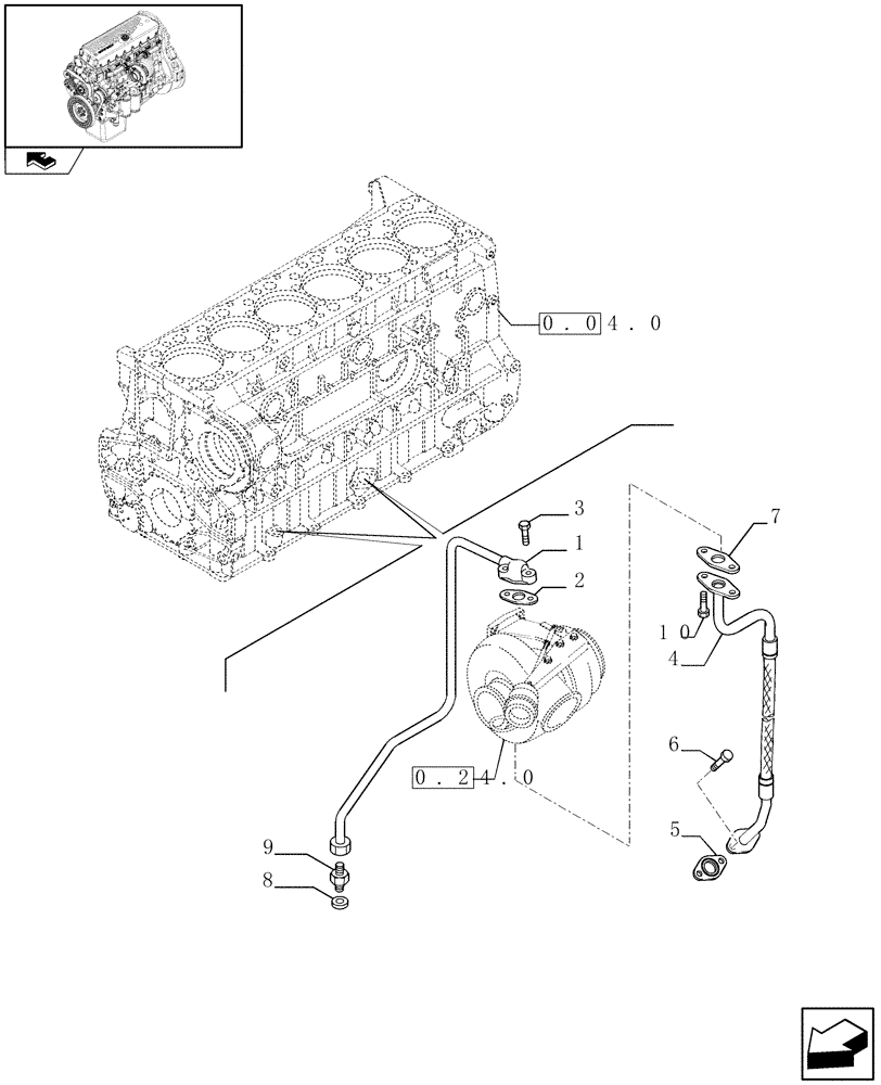 Схема запчастей Case F3AE0684S E908 - (0.30.63) - TURBOBLOWER PIPES (504217550 - 504053494) 