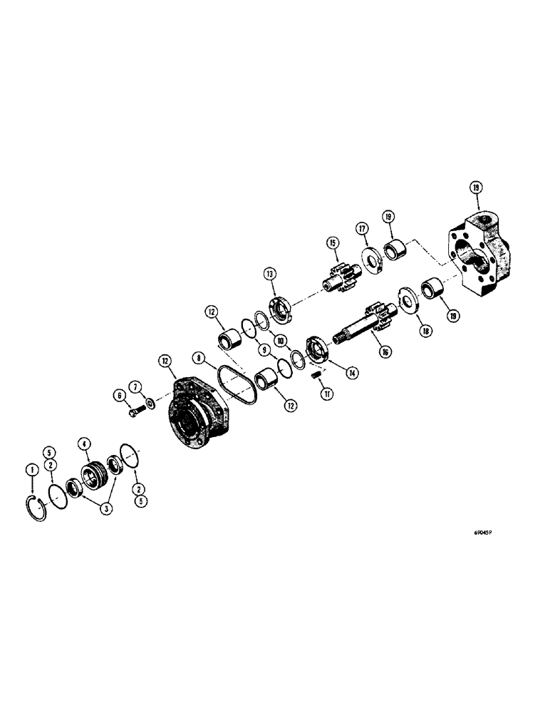 Схема запчастей Case W9B - (162) - A17393 AND L30054 CONVERTER CHARGING PUMP (06) - POWER TRAIN