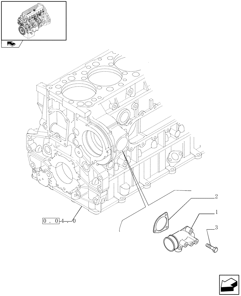 Схема запчастей Case F3AE0684S E908 - (0.32.3) - WATER PUMP PIPES (504061180) 