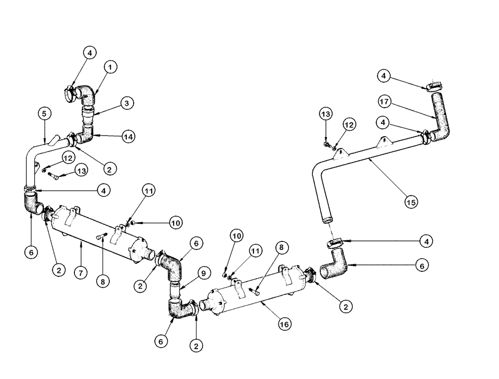 Схема запчастей Case 865 DHP - (6-072) - REAR AXLE CLARK - OIL COOLING (FOR GRAZIANO AXLE) (06) - POWER TRAIN