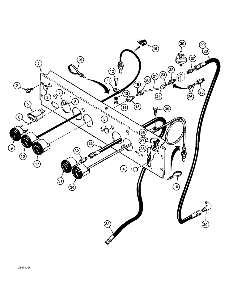 Схема запчастей Case 1150E - (4-18) - INSTRUMENT PANEL (04) - ELECTRICAL SYSTEMS