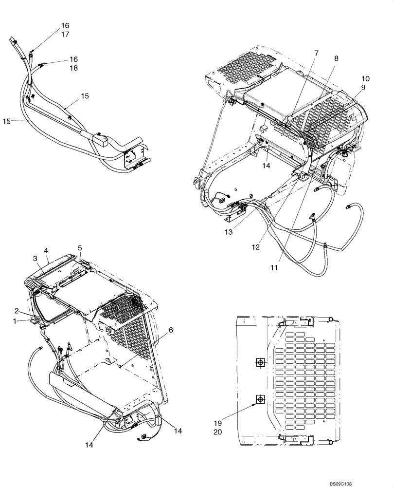 Схема запчастей Case 440CT - (09-58A[01]) - HEATER SYSTEM (09) - CHASSIS