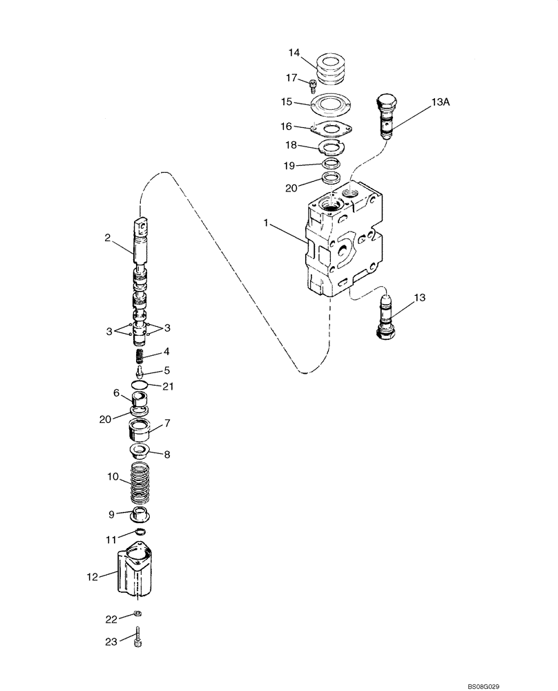 Схема запчастей Case 850L - (08-20) - SECTION ASSEMBLY - LIFT (08) - HYDRAULICS