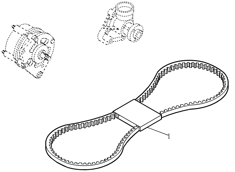 Схема запчастей Case 221D - (95.026[2987838001]) - ALTERNATOR-NARROW V-BELT (10) - ENGINE