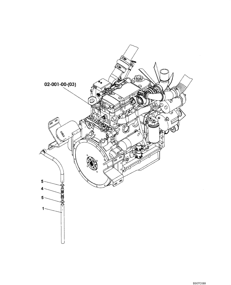 Схема запчастей Case SV216 - (10.102.01) - VENTILATION, ENGINE (GROUP 107) (ND133265) (10) - ENGINE