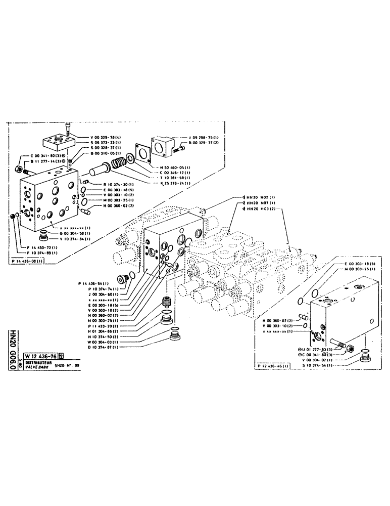 Схема запчастей Case 160CL - (213) - VALVE BANK (07) - HYDRAULIC SYSTEM