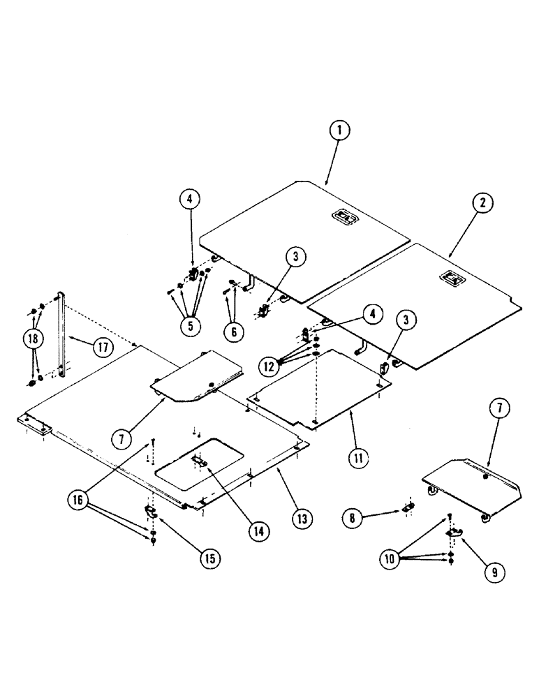 Схема запчастей Case 50 - (324) - ENGINE AREA VANDAL GROUP, (USED ON UNITS WITH SERIAL NUMBER 6279926 - 6280344)(SN. 6279926 AND AFTER (88) - ACCESSORIES