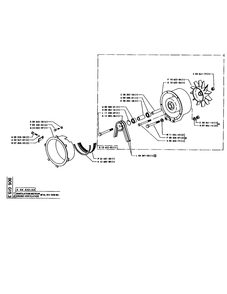 Схема запчастей Case 160CL - (071) - ENGINE VENTILATION (01) - ENGINE