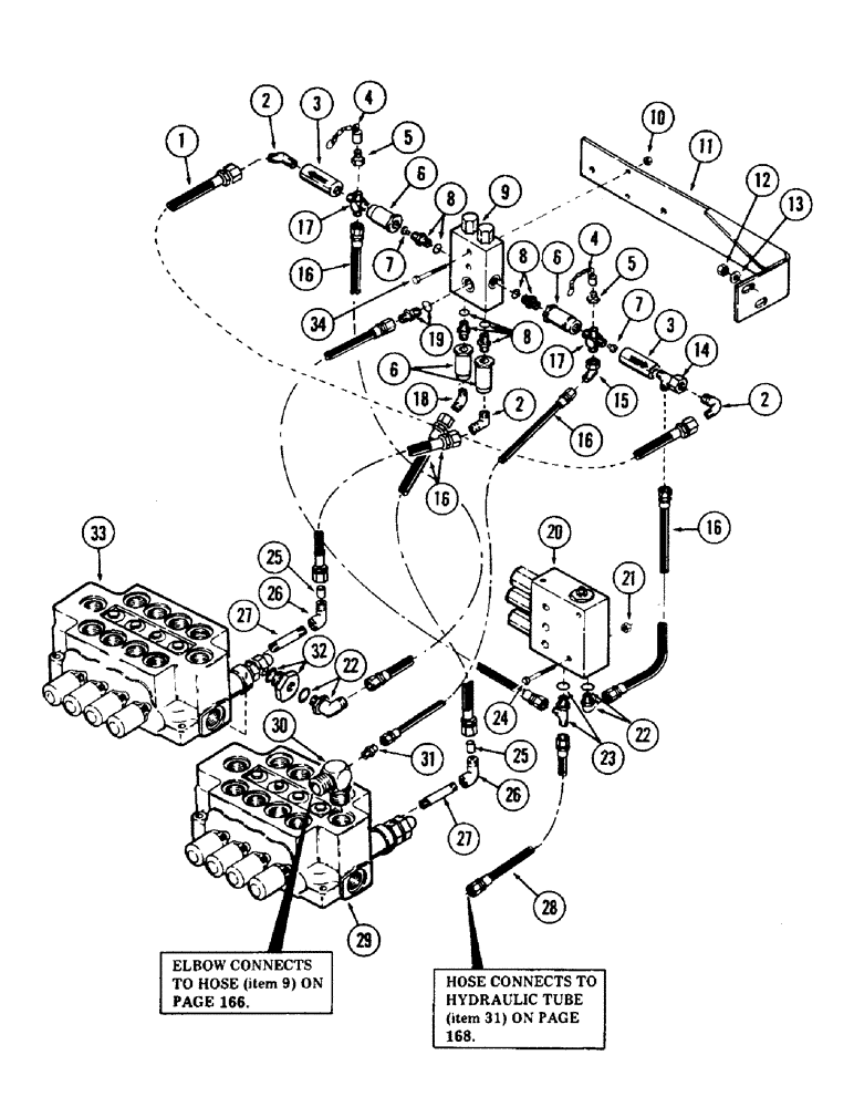 Схема запчастей Case 40 - (176) - POWER SENSING TUBING (35) - HYDRAULIC SYSTEMS