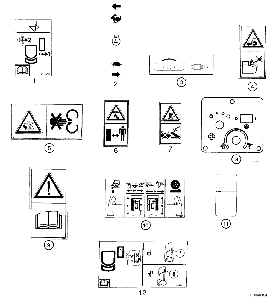 Схема запчастей Case 450CT - (09-43) - DECALS (09) - CHASSIS