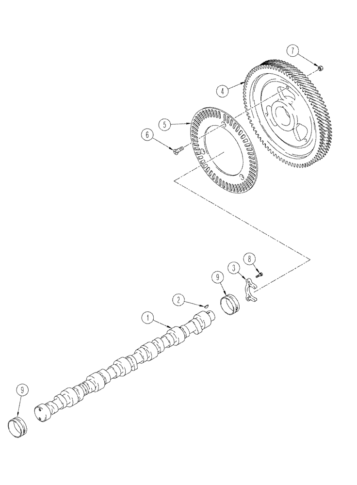 Схема запчастей Case CX330 - (02-18) - CAMSHAFT (02) - ENGINE