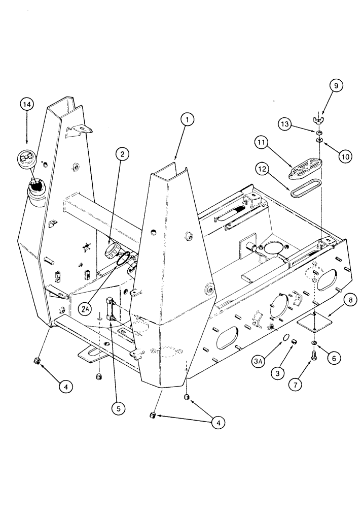 Схема запчастей Case 1835C - (9-06) - CHASSIS, P.I.N. JAF0130893 AND AFTER (09) - CHASSIS/ATTACHMENTS