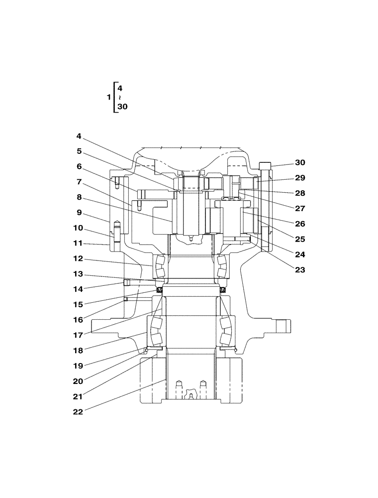 Схема запчастей Case CX350 - (06-007-00[01]) - SWING REDUCTION GEAR (06) - POWER TRAIN