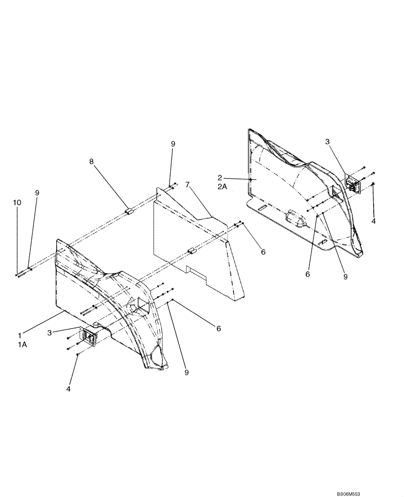 Схема запчастей Case 921E - (09-24) - DOORS - ENGINE COMPARTMENT (09) - CHASSIS