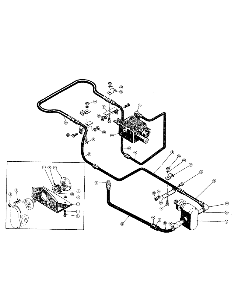 Схема запчастей Case 400 - (274) - BACKHOE PRIMARY HYDRAULIC SYSTEM, (USED FROM SERIAL #3003033 (07) - HYDRAULIC SYSTEM