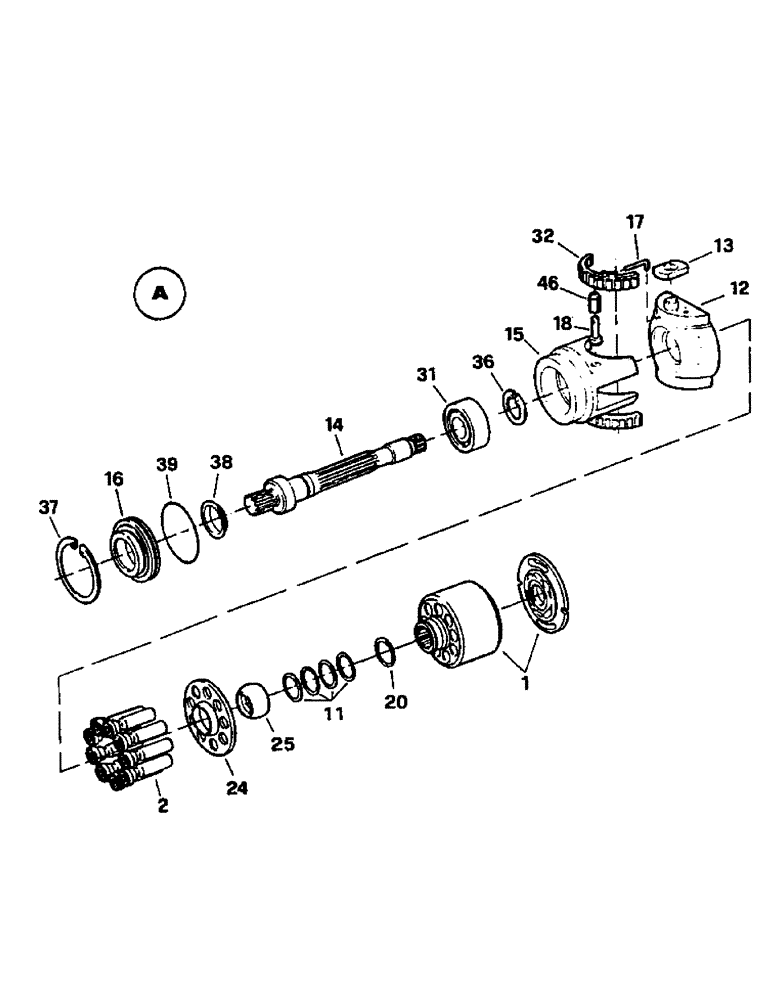 Схема запчастей Case 221B - (8-34) - HIGH PRESSURE PUMP - ROTOR, 121B DAH1215912-DAH1216843 / 221B DAH2215913-DAH2216858 (08) - HYDRAULICS