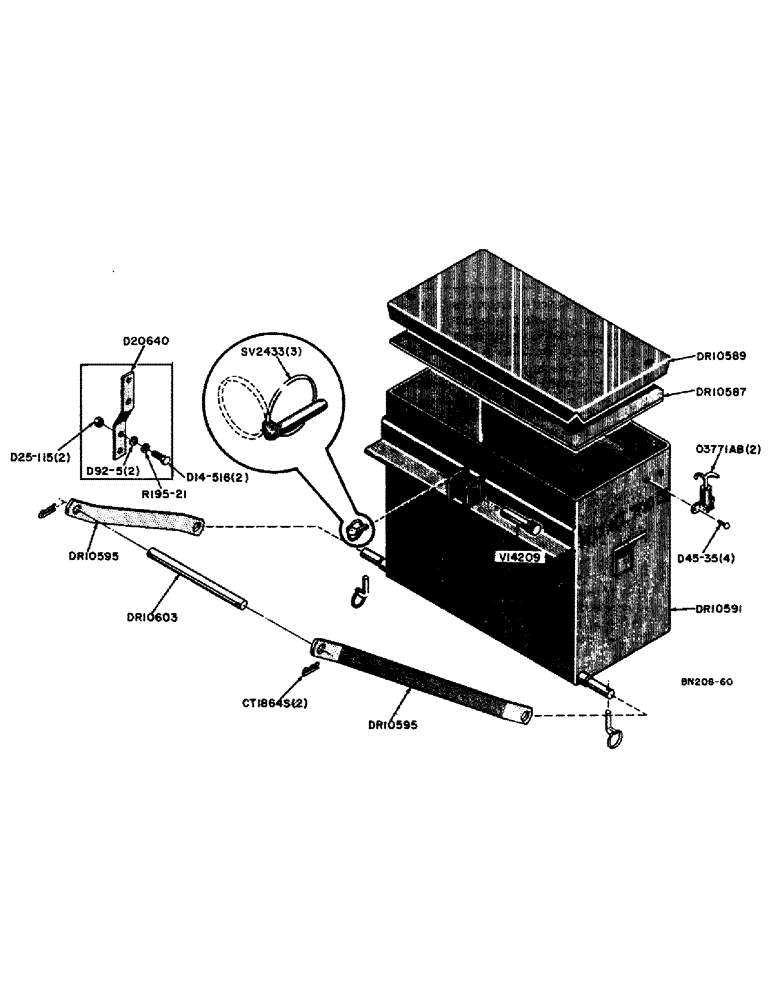 Схема запчастей Case 310 - (70) - 700 LB. REAR WEIGHT BOX (WITH EAGLE HITCH) 