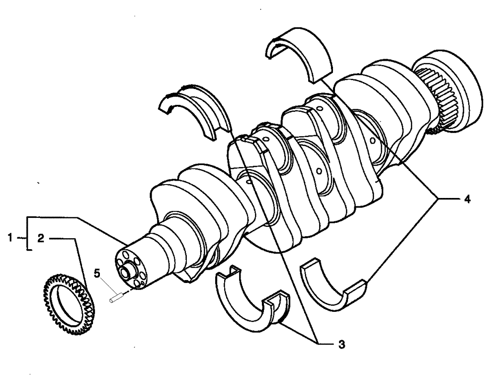 Схема запчастей Case 650L - (10.103.01) - CRANKSHAFT (10) - ENGINE