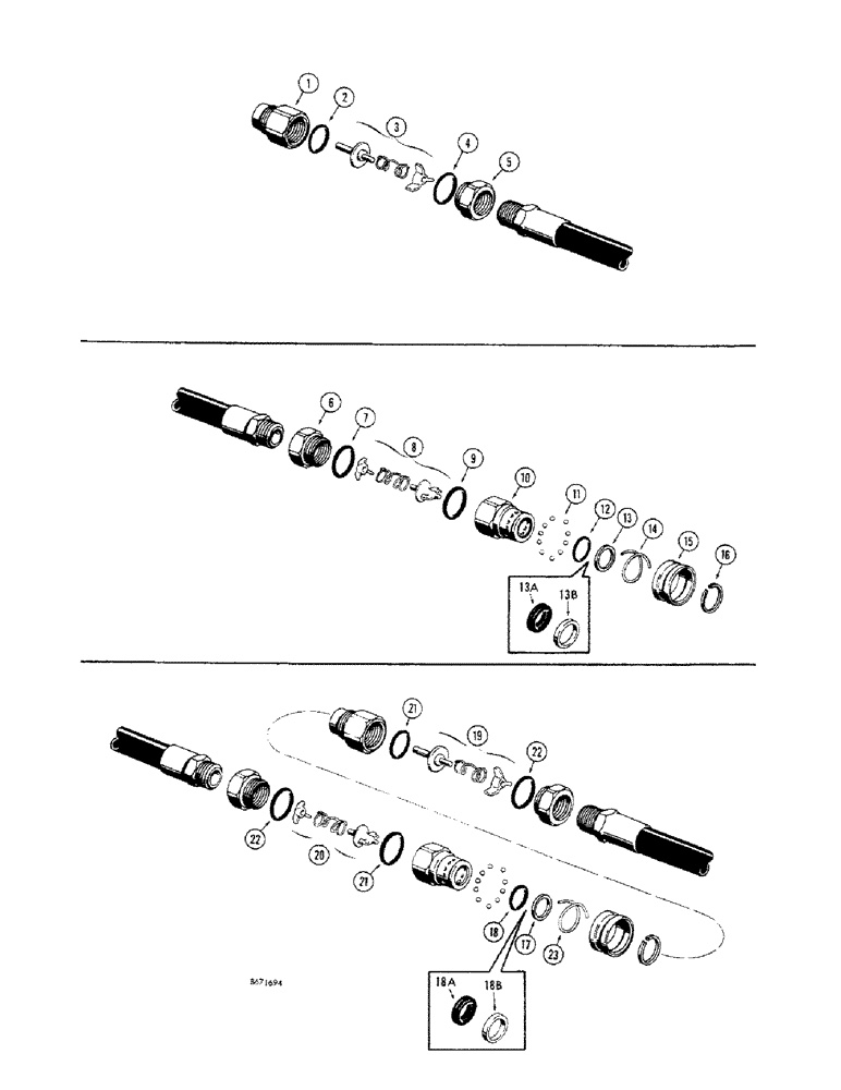 Схема запчастей Case 680CK - (392) - HYDRAULIC COUPLINGS, D31617 HYDRAULIC COUPLING, D31618 (35) - HYDRAULIC SYSTEMS