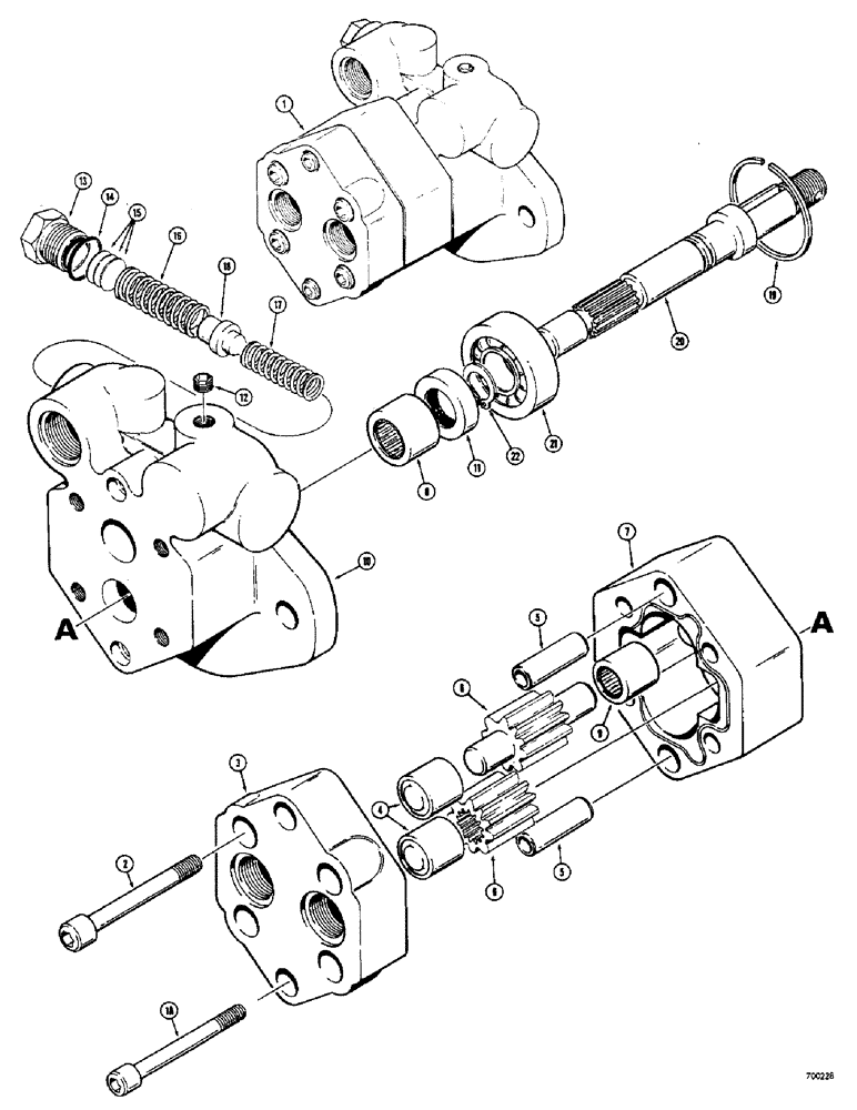 Схема запчастей Case 680CK - (110) - L17373 POWER STEERING PUMP (41) - STEERING