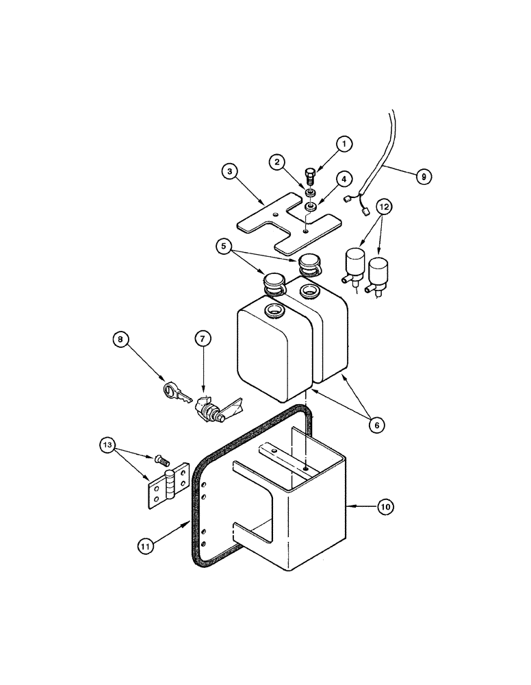 Схема запчастей Case 865 AWD - (09-096[01]) - RESERVOIR - ASSEMBLY (09) - CHASSIS