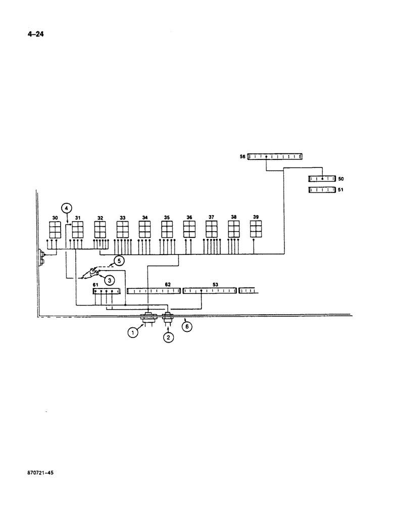 Схема запчастей Case 125B - (4-24) - INSTRUMENT PANEL & CAB ELEC. HARNESS, HARNESS CONNECTIONS TO ELECTRICAL BOX (04) - ELECTRICAL SYSTEMS