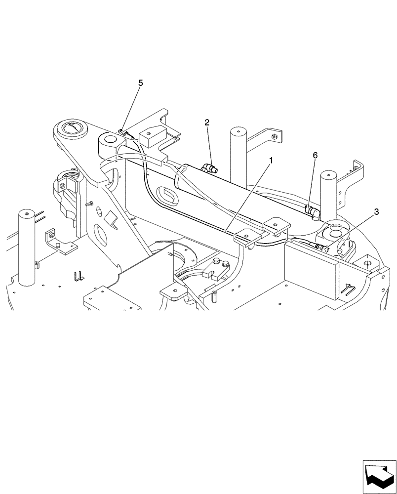 Схема запчастей Case CX31B - (01-006[00]) - HYD LINES, CYLINDER, SWING (35) - HYDRAULIC SYSTEMS