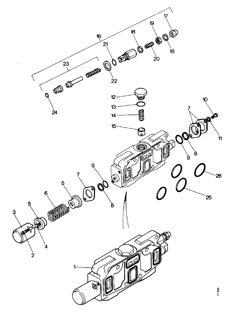 Схема запчастей Case 850 - (H17-1) - 4-IN-1 BUCKET OR RIPPER SECTION (07) - HYDRAULIC SYSTEM