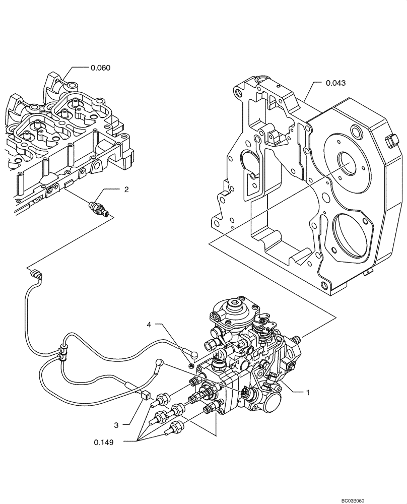 Схема запчастей Case 521D - (0.140[01]) - FUEL INJECTION PUMP (03) - FUEL SYSTEM