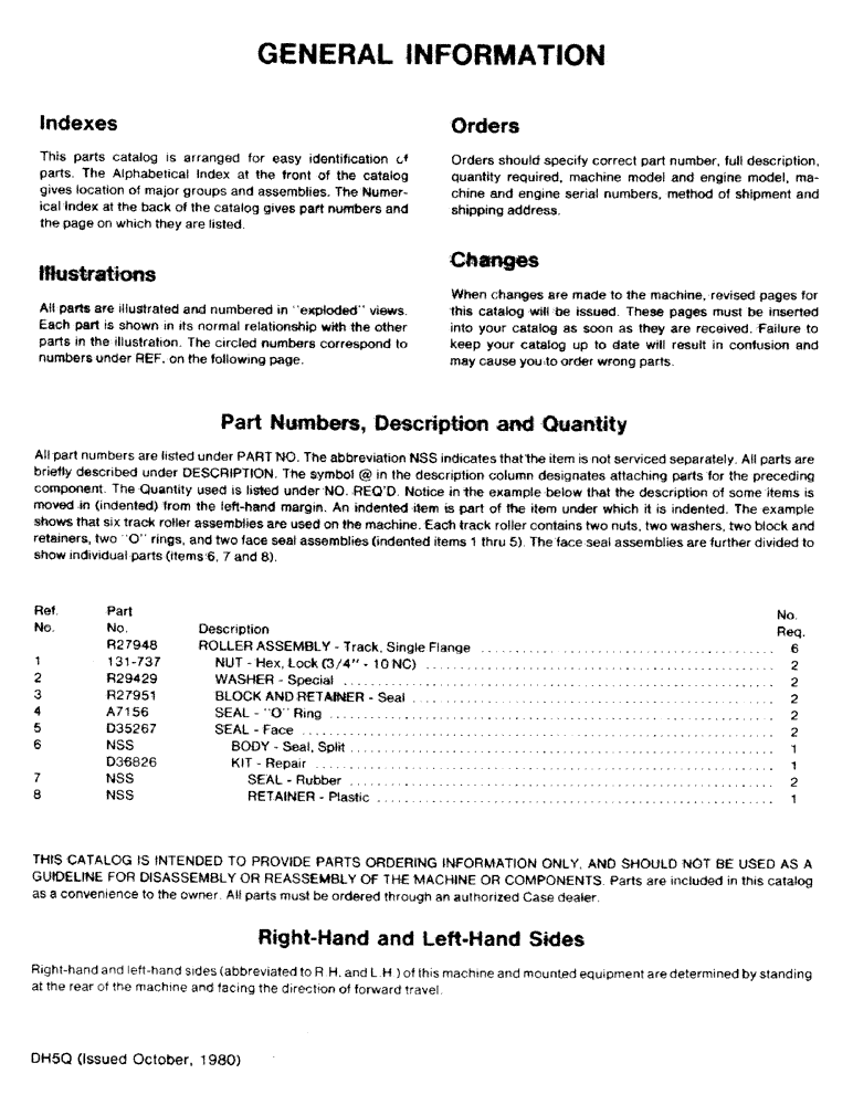 Схема запчастей Case DH5 - (0-03) - GENERAL INFORMATION New Section