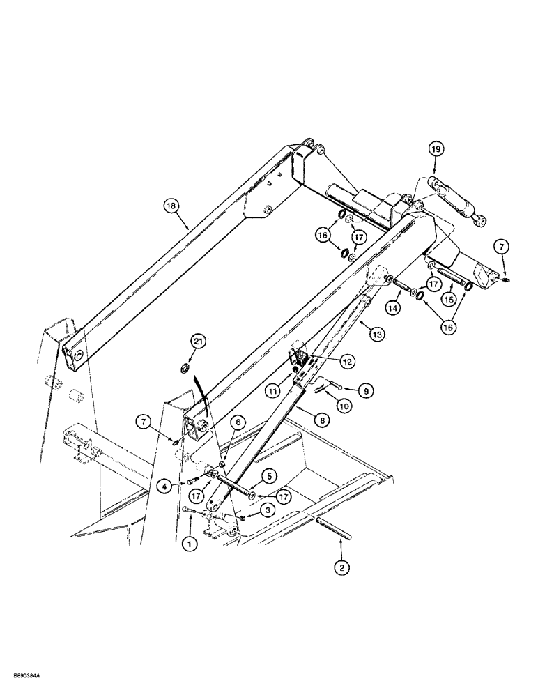 Схема запчастей Case 1838 - (9-04) - LOADER LIFT FRAME (09) - CHASSIS/ATTACHMENTS