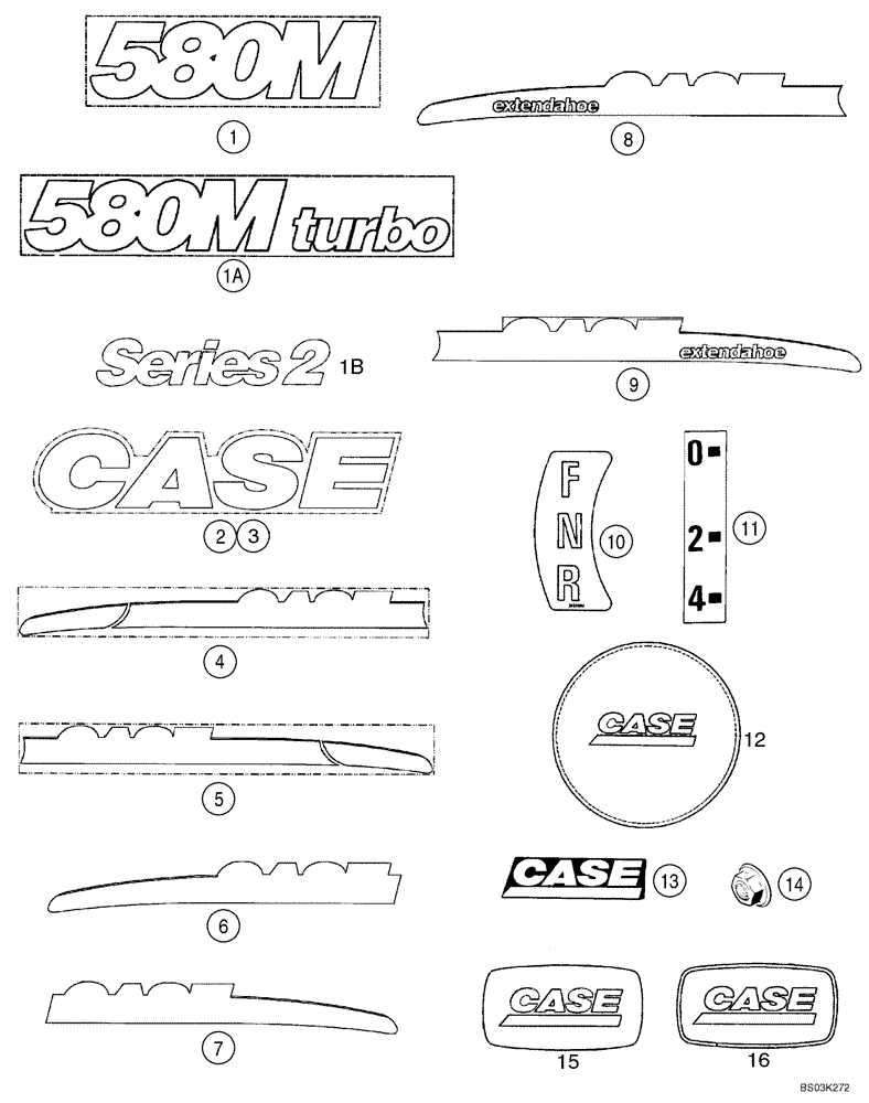 Схема запчастей Case 580M - (09-73) - DECALS (09) - CHASSIS/ATTACHMENTS