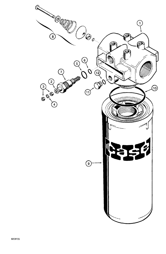 Схема запчастей Case 760 - (06-030) - HYDRAULIC OIL CHARGE FILLER (14) - MAIN GEARBOX & DRIVE