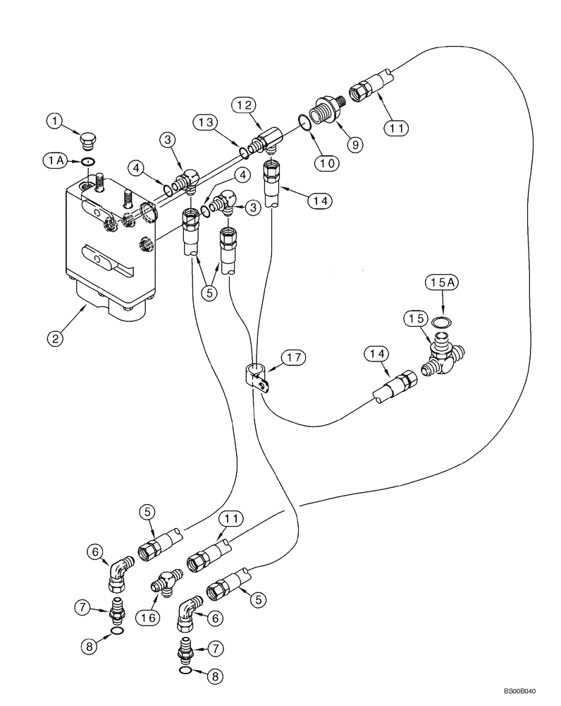 Схема запчастей Case 1150H_IND - (07-02) - BRAKE - HYDRAULIC LINES (07) - BRAKES