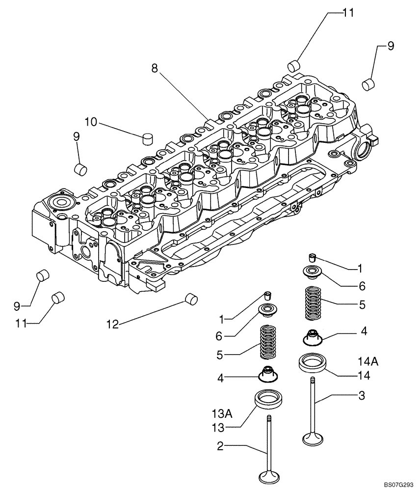 Схема запчастей Case 621E - (02-24) - CYLINDER HEAD - ASSEMBLY (02) - ENGINE