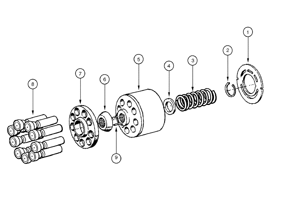 Схема запчастей Case 865 DHP - (8-008) - MAIN HYDRAULIC PUMP - RELIEF VALVE (08) - HYDRAULICS