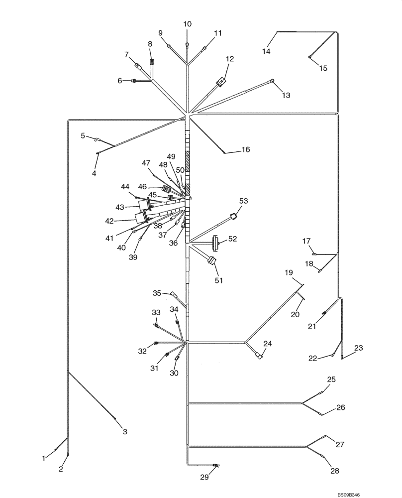 Схема запчастей Case 435 - (04-04B) - ELECTRICAL - CHASSIS HARNESS (04) - ELECTRICAL SYSTEMS