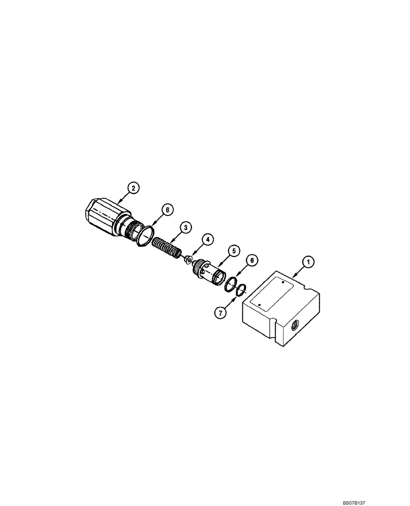 Схема запчастей Case 845 DHP - (08.40[00]) - BRAKE AND STEERING - RELIEF VALVE (08) - HYDRAULICS