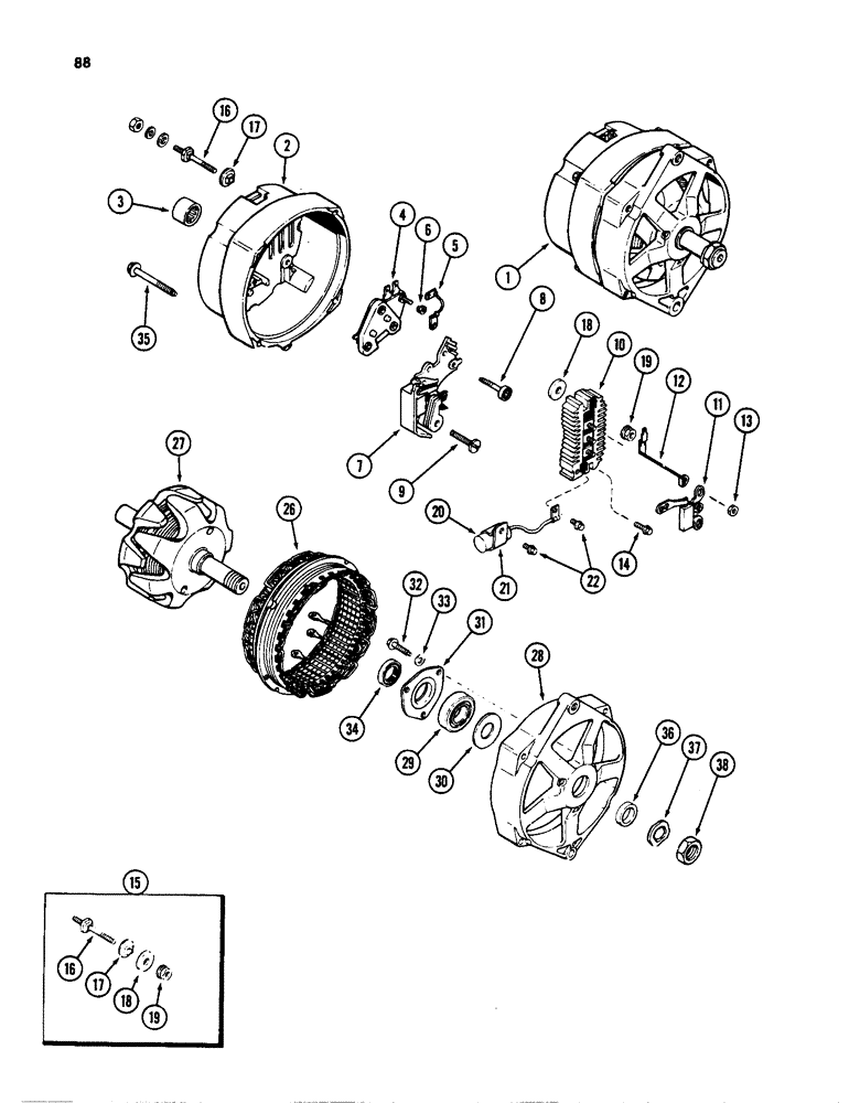 Схема запчастей Case W24C - (088) - L78103 ALTERNATOR, 40 AMPERE - 24 VOLT (04) - ELECTRICAL SYSTEMS