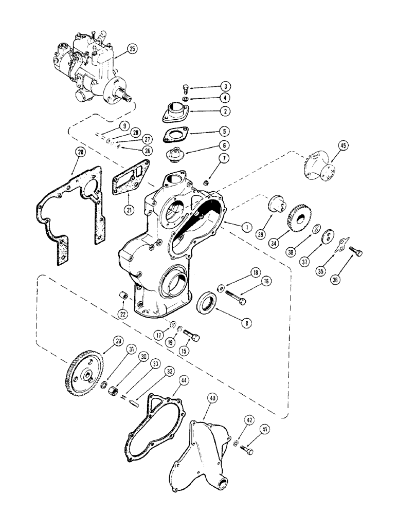 Схема запчастей Case 310G - (038) - FUEL INJECTION PUMP AND DRIVE, (188) DIESEL ENGINE (02) - FUEL SYSTEM