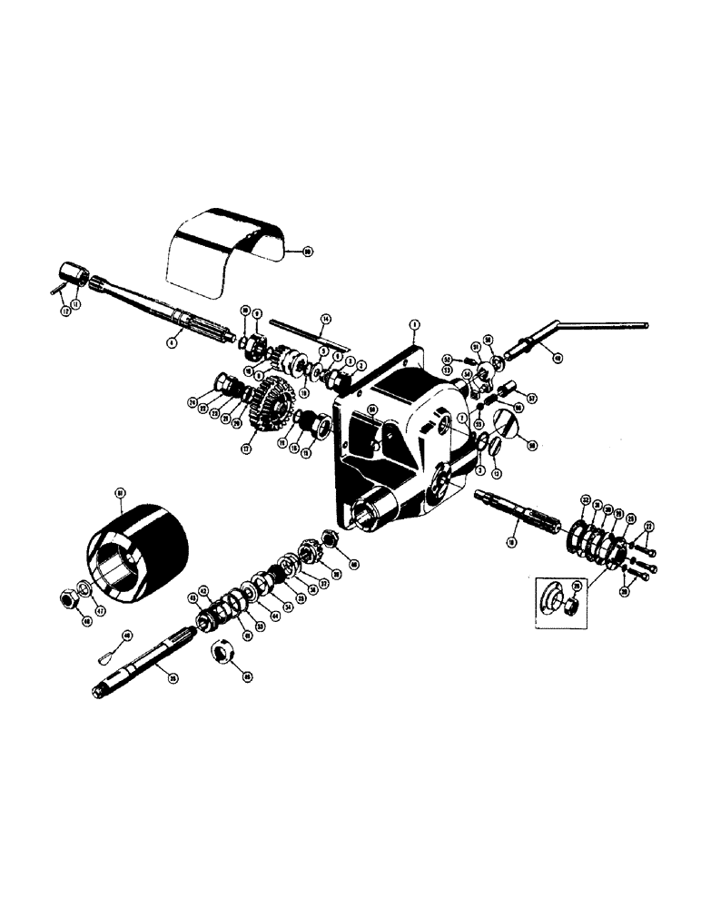 Схема запчастей Case 310D - (134) - POWER TAKE-OFF AND BELT PULLEY (05) - UPPERSTRUCTURE CHASSIS