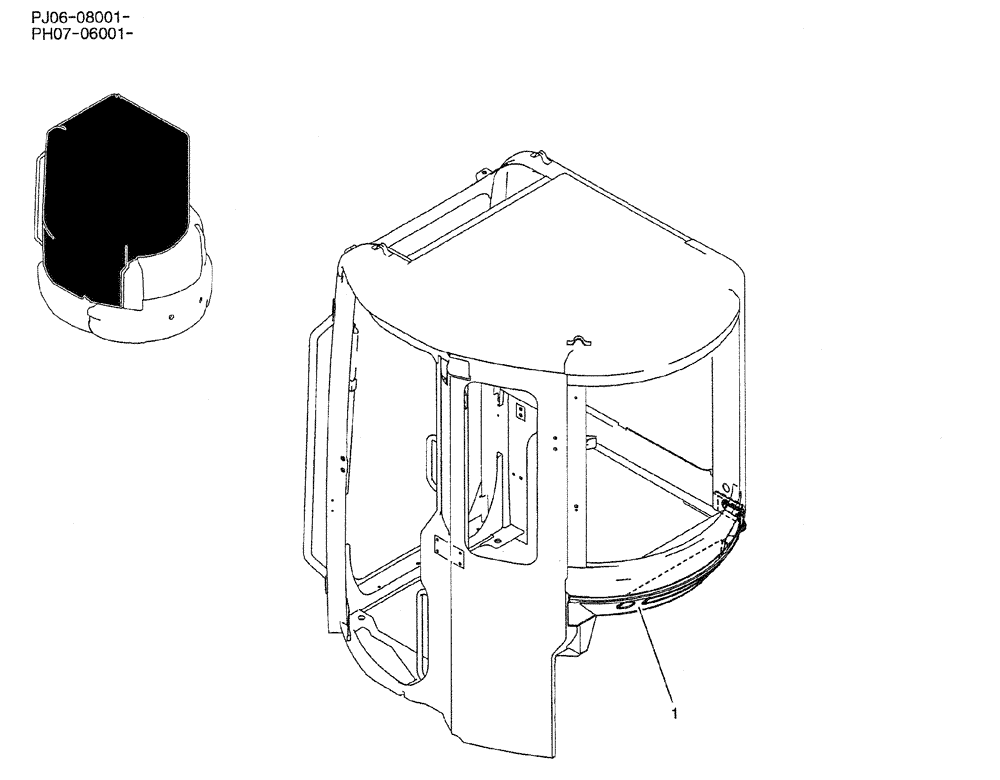 Схема запчастей Case CX50B - (01-051) - CAB INSTAL (PW02C00025F1) (05) - SUPERSTRUCTURE