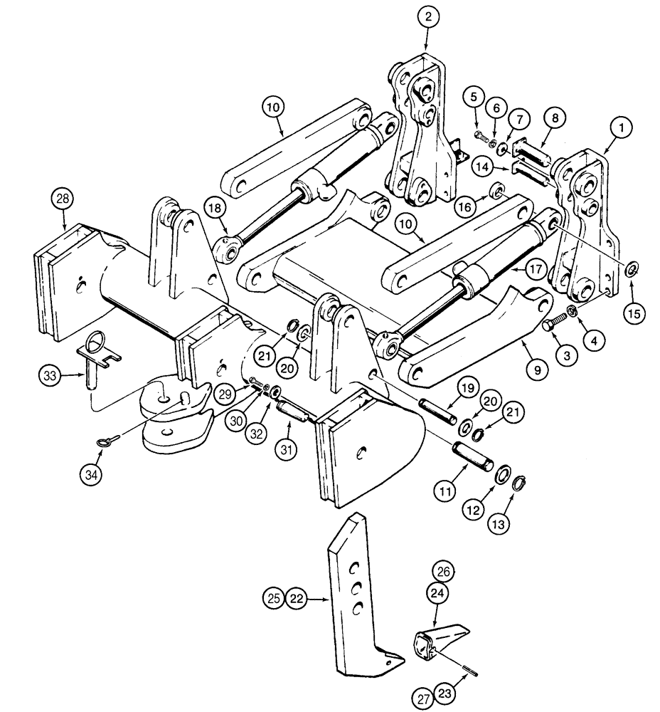 Схема запчастей Case 1150H - (09-04) - RIPPER (09) - CHASSIS