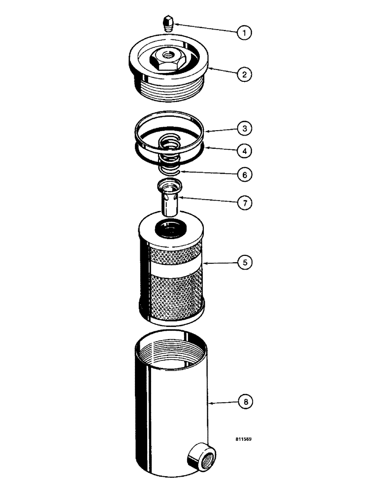 Схема запчастей Case W14 - (286) - G100001 TRANSMISSION OIL FILTER (06) - POWER TRAIN