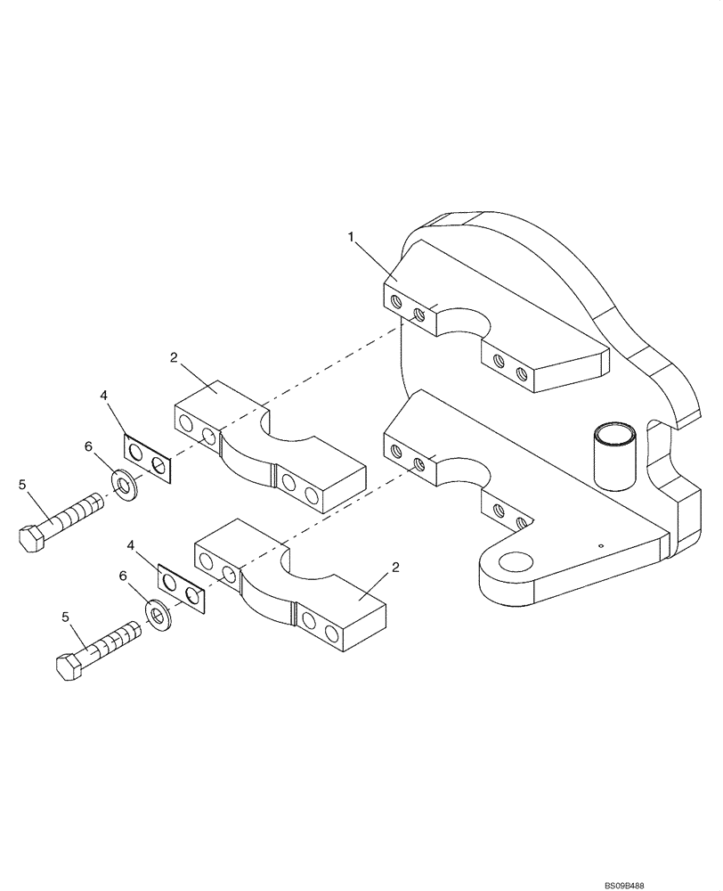 Схема запчастей Case DV210 - (39.104.01[02]) - ARTICULATION JOINT SLEW (GROUP 65-1-ND125961) (39) - FRAMES AND BALLASTING